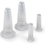 Fasciq - Facial cupping set - Cupping set - Kunststof -  Massage cups - Cupping set massage gezicht - Cupping cups - 4 stuks