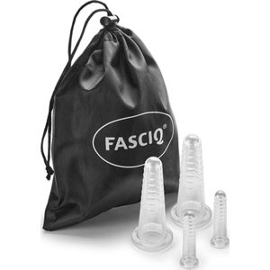 Fasciq - Facial cupping set - Cupping set - Kunststof -  Massage cups - Cupping set massage gezicht - Cupping cups - 4 stuks