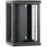 DSIT 10 inch 9U serverkast met glazen deur 312x310x486mm (BxDxH) - serverbehuizing - serverrack