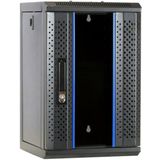 DSIT 10 inch 9U serverkast met glazen deur 312x310x486mm (BxDxH) - serverbehuizing - serverrack