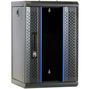 DSIT 10 inch 9U serverkast met glazen deur 312x310x486mm (BxDxH) - serverbehuizing - serverrack
