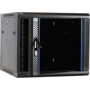 DSIT 9U wandkast / serverbehuizing met glazen deur 600x600x500mm (BxDxH) - 19 inch