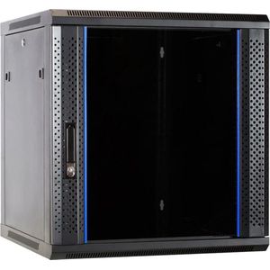 DSIT 12U wandkast / serverbehuizing met glazen deur 600x600x635mm (BxDxH) - 19 inch