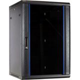 DSIT 18U wandkast met glazen deur 600x600x900mm (BxDxH) - serverbehuizing - serverrack - serverkast - 19 inch