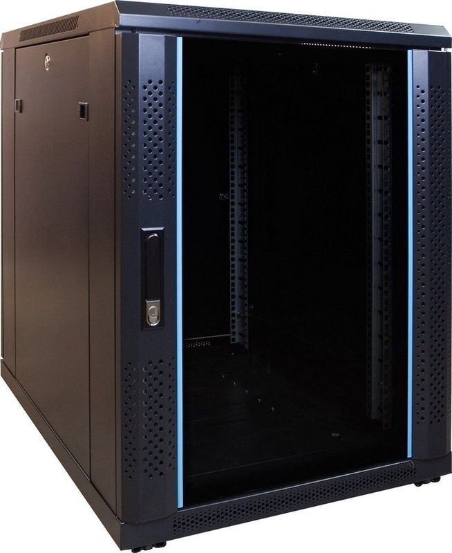 DSIT - 15U Mini Serverkast - Serverbehuizing - Glazen Deur - 19 Inch