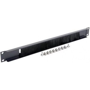 DSIT 19 inch kabelinvoerpaneel met borstel - 1U - geschikt voor serverkast - patchkast en flightcase