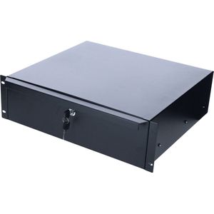 DSIT 19 inch afsluitbare lade van metaal - 3U - geschikt voor serverkast - patchkast en flightcase