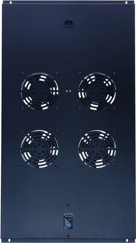 DSIT Fan-pakket met 4 ventilatoren en thermostaat geschikt voor 1000mm diepe serverkasten - serverbehuizing - serverrack