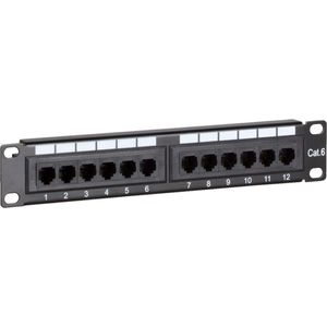 DSIT 10 inch CAT6 UTP patchpaneel - 12 poorts