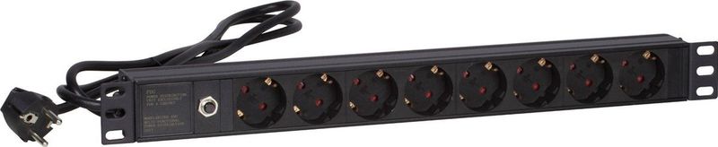 DSIT 19 inch 8 voudige stekkerdoos - Master Overload - geschikt voor serverkast - patchkast en flightcase
