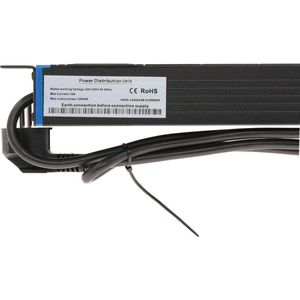 DSIT 19 inch 8 voudige C13 stekkerdoos - geschikt voor serverkast - patchkast en flightcase