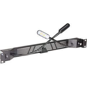 DSIT 19 inch Gooseneck led verlichting + dimmer - wit/blauw - geschikt voor serverkast - patchkast en flightcase