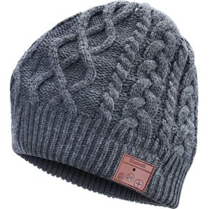 Bluetooth muts Beanie - Grijs - ingebouwde koptelefoon
