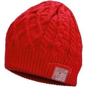 Bluetooth muts Beanie - Rood - ingebouwde koptelefoon