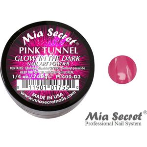 Glow in the Dark Acrylpoeder Pink Tunnel