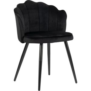 PoleWolf Crown Eetkamerstoel - Velvet - Zwart
