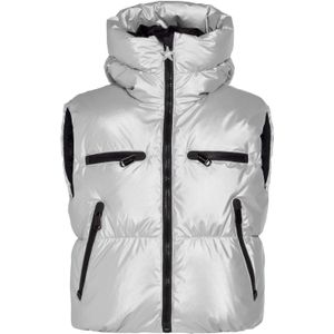 Goldbergh - Shine Ski Bodywarmer Silver - Dames Ski Jas - Grijs