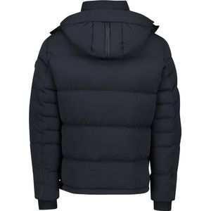 Reset Heathrow winterjas donkerblauw effen rits + knoop normale fit