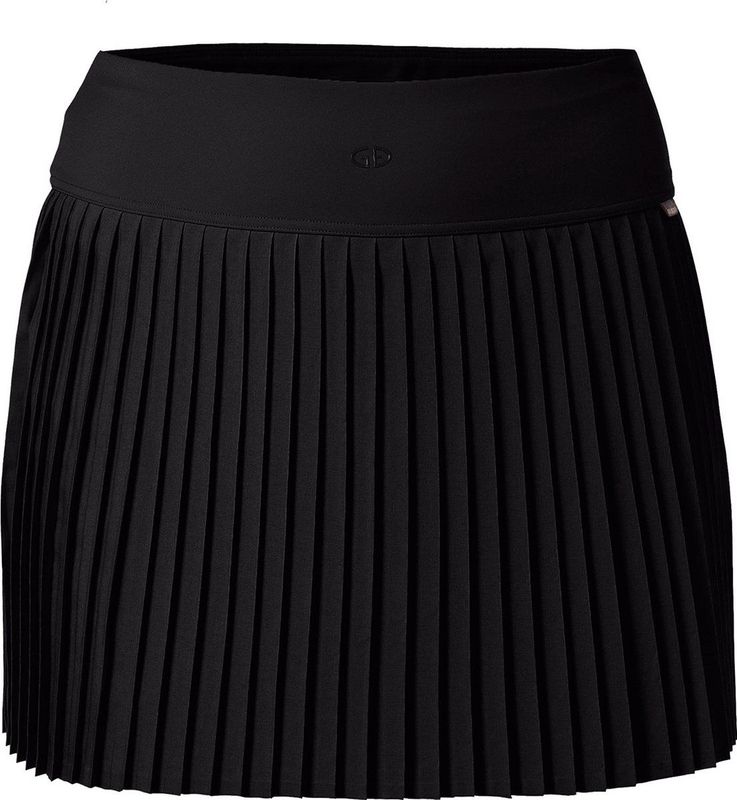 Goldbergh - Plissé Rok - Zwart - 91% Polyester 9% Elastaan