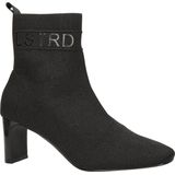 La Strada - Enkellaarsjes - Zwart - Gebreid Textiel - Imitatieleer Binnenzool