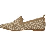 La Strada knitted loafers goud/wit
