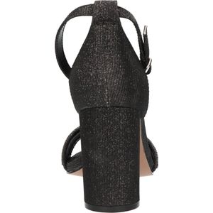 La Strada, Zwarte Glitter Sandalette met Enkelband Zwart, Dames, Maat:37 EU