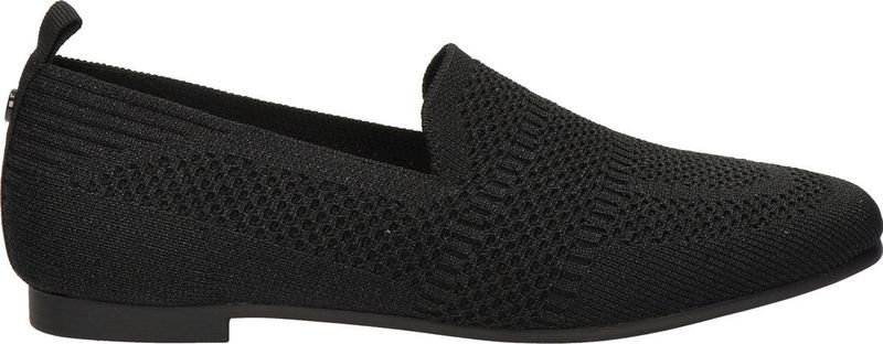 La Strada - Instapschoenen - Zwart - Textiel - Dempende Zool