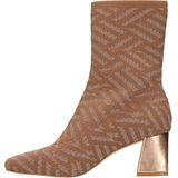 La Strada Laars Beige - Glitter - Dames - Comfortabele Elastische Laars