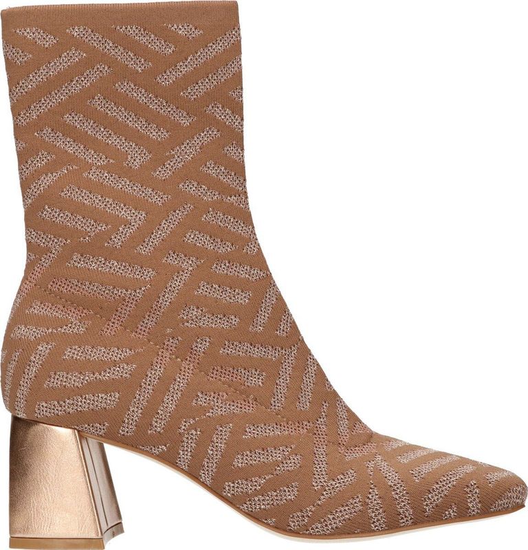 La Strada Laars Beige - Glitter - Dames - Comfortabele Elastische Laars