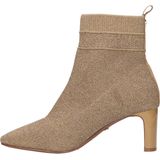 La Strada - Enkellaarsjes - Zwart - Gebreid Textiel - Kunstleer Voetbed