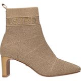 La Strada - Enkellaarsjes - Zwart - Gebreid Textiel - Kunstleer Voetbed