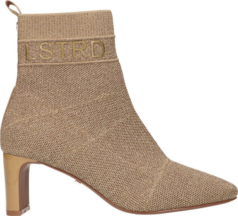 La Strada - Enkellaarsjes - Zwart - Gebreid Textiel - Kunstleer Voetbed