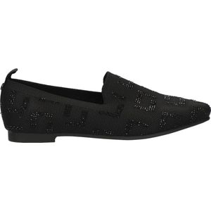 La Strada knitted loafers met glitters zwart
