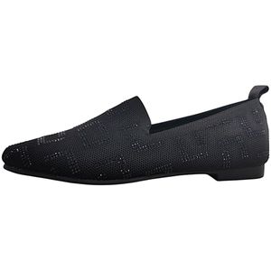 La Strada - Loafer - Zwart - Textiel