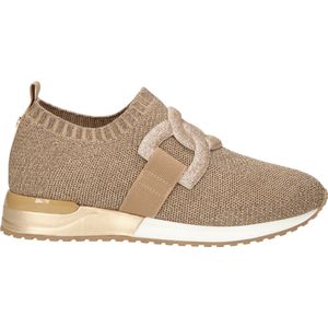 La Strada knitted slip-on sneakers goud/zilver