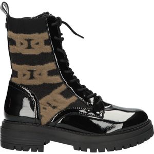 La Strada - Veterlaars - Zwart - Taupe Accenten - Dames