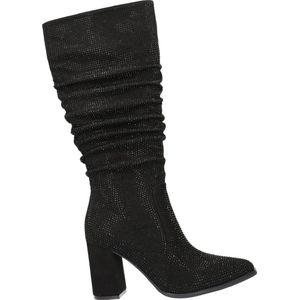 La Strada - Hoge Laars - Zwart - Dames - Met Glittersteentjes