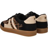 La Strada Lage Sneakers Dames - Zwart/Beige - Textiel/Synthetische Mix