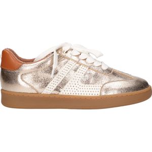 La Strada Lage Sneakers Dames - Zwart/Beige - Textiel/Synthetische Mix