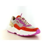 La Strada - 2211242 - Sneaker - Beige - Donkerbruin - Glinsterende Strass-steentjes