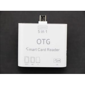 Micro USB OTG Camera Connection Kit met 5-in-1 Card Reader & USB Hub