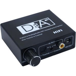 Digitaal naar analoog audio converter (DAC) met hoofdtelefoon versterker