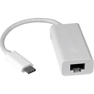 USB-C naar RJ45 Fast Ethernet LAN adapter - USB2.0 - CAT5 / wit - 0,15 meter