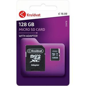 Kruidvat 128GB Micro SD-kaart - Geheugenkaart - 30 MB/S
