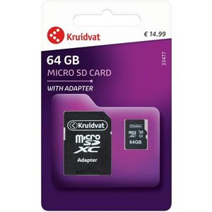 Kruidvat - Micro SD-kaart - 64GB - 30 MB/S