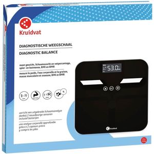 Kruidvat - Diagnostische Weegschaal - Multifunctioneel - Met Blauwe Achtergrondverlichting