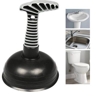 Ontstopper - Gootsteenontstopper - Krachtige Ontstopper met Zuignap - Afvoerputje ontstoppen - Ontstoppingspomp Gootsteen - Handmatige Plopper pomp - Kunststof - Plunger - Ø 13 x 16 cm
