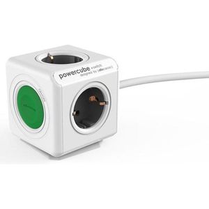 Allocacoc - PowerCube Extended +switch DE - Stekkerdoos - Zwart - 1.5 Meter Kabel