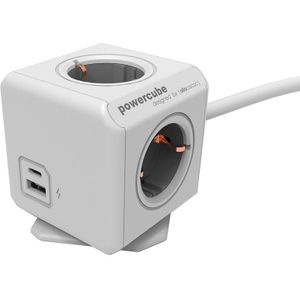 Allocacoc PowerCube Stekkerdoos met usb-A en usb-C Poorten