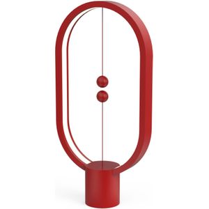 Designnest Heng Balance Lamp - Tafellamp - 20 X 40 CM - Ovaal - Rood/Wit